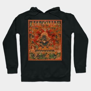 Tibetan Buddhist Mahakala Deity Thangka Reproduction Hoodie